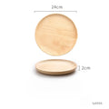 Japanese-Style Wooden Tray Oak Afternoon Tea Dessert Plate Pastry Wooden Dish Kitchen Storage Tray
