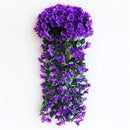 90/80CM Artificial Violet Hanging Flower Vines Plastic Fake Flowers Wall Decor Plants Garland for Wedding Home Garden Decoration