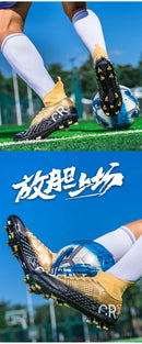 Pink Soccer Shoes Men Kids Professional Society Original Football Boots Outdoor Non-Slip Futsal Trainning Sneakers Size 33-46