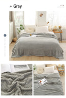 Coral Fleece Blankets For Beds 300gsm Spring Summer Soft Fluffy Faux Fur Mink Throw Solid Sofa Cover Bedspread Plaid Blankets