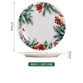 1PC Creative Kitchen Ceramic Plates Exquisite Christmas Tableware Steak Pasta Salad Plates High-quality Ceramic Dinner Plates