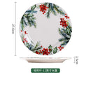 1PC Creative Kitchen Ceramic Plates Exquisite Christmas Tableware Steak Pasta Salad Plates High-quality Ceramic Dinner Plates