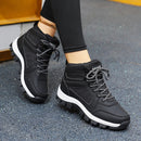Women Sports Shoes White Casual Non Slip Running Shoes Outdoor Hiking Climbing Waterproof Breathable Lace Up Platform Sneakers