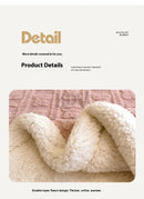 Thickened Coral Fleece Bed Blankets for Winter Warm Soft Imitation Lambs Wool Jacquard Blankets for Bedroom Sleeping Sofa Throw