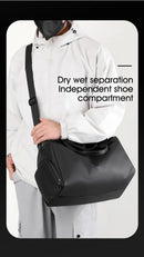 Solid Fitness Bags Zipper Large Capacity Oxford Travel Bags  Thickened Fabric High Capacity Waterproof Luggage Sports Bags