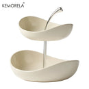 Ceramic Double-Layer & Triple-Layer Fruit Platter for Home And Salon Coffee Table Snacks Desserts Display Ideal Kitchen Decor