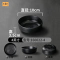 Modern Dinner Set Plates and Dishes Not Easily Broken Melamine Plate Black Cutlery Soy Sauce Dish Kitchen Hotel Tableware