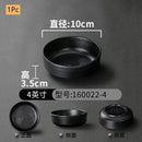 Modern Dinner Set Plates and Dishes Not Easily Broken Melamine Plate Black Cutlery Soy Sauce Dish Kitchen Hotel Tableware