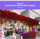 90/80CM Artificial Violet Hanging Flower Vines Plastic Fake Flowers Wall Decor Plants Garland for Wedding Home Garden Decoration