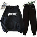2025 New Women's Matching Set Hooded Sweatshirt and Jogger Pants Casual Streetwear Outfit Fall Winter Lounge Female Wear Hoodie