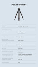 Ulanzi FALCAM TreeRoot Quick Lock Travel Tripod (R141K-320P) Solid Swift Tripod Reuleaux Triangle Tub Carbon Fiber Tripod