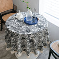Bohemian Round Tablecloth Geometric Jacquard Cotton Tablecloth Dining Table Tabletop Decor Living Room Bedroom Decoration
