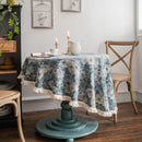 Bohemian Round Tablecloth Geometric Jacquard Cotton Tablecloth Dining Table Tabletop Decor Living Room Bedroom Decoration