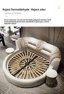 European Style Large Double Bed Round Modern Minimalist Princess Double Bed Luxury Human Camas De Dormitorio Bedroom Furniture