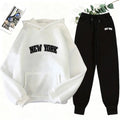 2025 New Women's Matching Set Hooded Sweatshirt and Jogger Pants Casual Streetwear Outfit Fall Winter Lounge Female Wear Hoodie