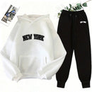 2025 New Women's Matching Set Hooded Sweatshirt and Jogger Pants Casual Streetwear Outfit Fall Winter Lounge Female Wear Hoodie