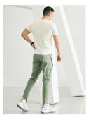 Ice Silk Sports Pants Leisure Sports Summer Running Fitness Pants Light and Thin Elastic Quick Drying Jogging Crop Pants