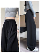 Sports Pants for Women Spring Autumn New Style High-waisted Slim Loose Wide-leg Versatile Casual Sweatpants