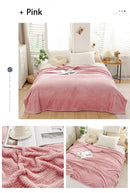 Coral Fleece Blankets For Beds 300gsm Spring Summer Soft Fluffy Faux Fur Mink Throw Solid Sofa Cover Bedspread Plaid Blankets