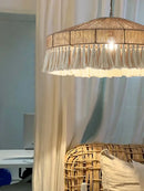 Nordic LED Chandelier Chandelier With Tassels For Bedroom Living Room Kitchen Shop Handmade Rustic Pendant Lamps