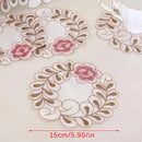 Retro Elegant Rose Flower Placemat Dining Table Decor Cup Pad Nordic Coffee Cup Coaster Kitchen Desktop Decoration