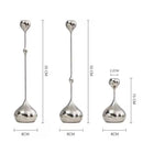 Silver Candle Holder, Metal Candlestick Romantic Art Table Decoration For Home Dining , Wedding Photography Props