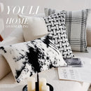 30x50/45x45CM French Retro Throw Pillow Cover Black Luxury Stamping Waist Cushion Cover Decor Home Decorative Pillowcase 2025