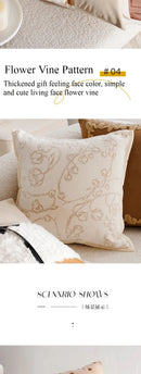 30x50/45x45CM Light Luxury Throw Pillow Cover Brown French Stamping Waist Cushion Cover Decor Home Decorative Pillowcase