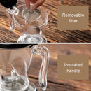 600ml Pour Over Coffee Dripper Cold and Heat Resistant Removable Coffee Filter Hand-brewed Espresso Pot Infuser Loose Leaf Tea