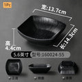 Modern Dinner Set Plates and Dishes Not Easily Broken Melamine Plate Black Cutlery Soy Sauce Dish Kitchen Hotel Tableware