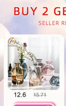 Modern Living Room Glass Vase Desktop Flower Vases For Homes Arrangement Container Decorations Bedroom Gold Decor