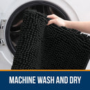 HAPIHAPPY New Chenille Bathroom Rug Mat Extra Soft Thick Absorbent Shaggy Bath Mats Non-Slip Machine Wash Dry Plush Bath Rugs