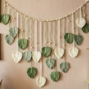 1 Set Beautiful Room Decoration Leaf Hanging on The Wall Bohemian  Modern Macrame Wall Art Tapestry for Home