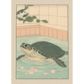 Japanese Bathroom Art Poster Cute Animals in Bathtub Canvas Printed Decorative Painting, Used for Bathroom Decoration, Frameless