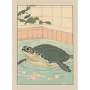 Japanese Bathroom Art Poster Cute Animals in Bathtub Canvas Printed Decorative Painting, Used for Bathroom Decoration, Frameless