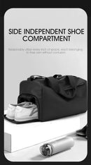 Solid Fitness Bags Zipper Large Capacity Oxford Travel Bags  Thickened Fabric High Capacity Waterproof Luggage Sports Bags