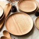 Japanese-Style Wooden Tray Oak Afternoon Tea Dessert Plate Pastry Wooden Dish Kitchen Storage Tray