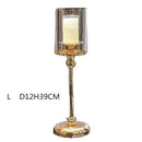 European style glass candle holder decoration light luxury home romantic candlelight dinner decoration