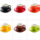 80ml Ceramic Coffee Cup and Saucer Espresso Cups Porcelain Afternoon Teacup Breakfast Milk Mug Cute Pottery Mugs Wholesale
