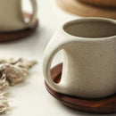 Ceramic Coffee Cups and Saucers Simple Water Cup 220ml Breakfast Milk Oat Drink Mug Exquisite Afternoon Tea Coffee Cup Birthday