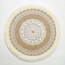 Round Placemat Table Non-Slip Jute Mats for Dining Table Decoration Accessories Kitchen Placemats Coffee Coasters Party Dinner