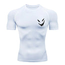 Camiseta de Compressão Bull Print Masculina – Secagem Rápida, Performance Atlética e Conforto Absoluto