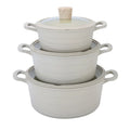 DONNOR 15pcs/6pcs Cookware Set Wave Style Granite Non-stick Frying Pan Soup Pot with Lid Composite Bottom Induction Cooker Safe