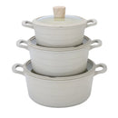 DONNOR 15pcs/6pcs Cookware Set Wave Style Granite Non-stick Frying Pan Soup Pot with Lid Composite Bottom Induction Cooker Safe