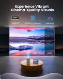 TOPTRO Portable Projector Full HD 1080P Support 400ANSI Android 9.0 Projector Auto Keystone & Electric Focus Built-in Battery
