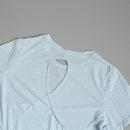 Yoga suits for women in summer sports tops for short-sleeved T-shirts for running Pilates training suits loose blouses for