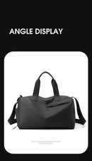 Solid Fitness Bags Zipper Large Capacity Oxford Travel Bags  Thickened Fabric High Capacity Waterproof Luggage Sports Bags