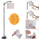 Modern LED Floor Lamp, Standing Arc Floor Lamps with Lantern Lampshade, Tall Reading Light for Bedroom Living Room Office Study