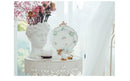French Style Side Tables White Lace Sofa End Tables for Living Room Bedside Flower Stand Minimalist Balcony Plant Display Rack