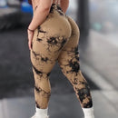 Legging Tie Dye Feminina – Cintura Alta, Efeito Levanta Bumbum, Compressão Abdominal e Design Seamless para Treinos